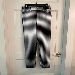 NWOT Old Navy Blue & White Checkered Pixie Ankle Pant